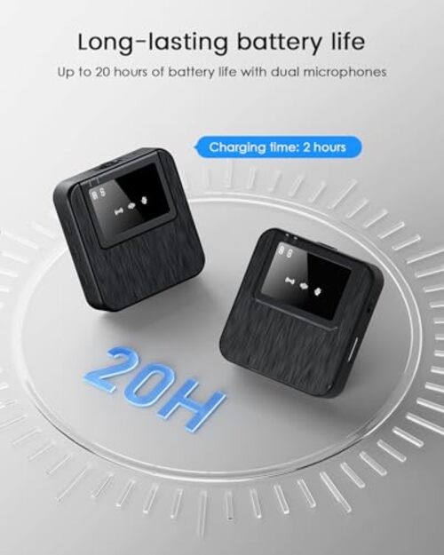 3-in-1 Compact Mini Microphone for iPhone, Android, Camera with Pitch Black