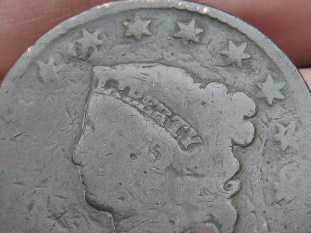 1825 Matron Head Large Cent- About Good Details