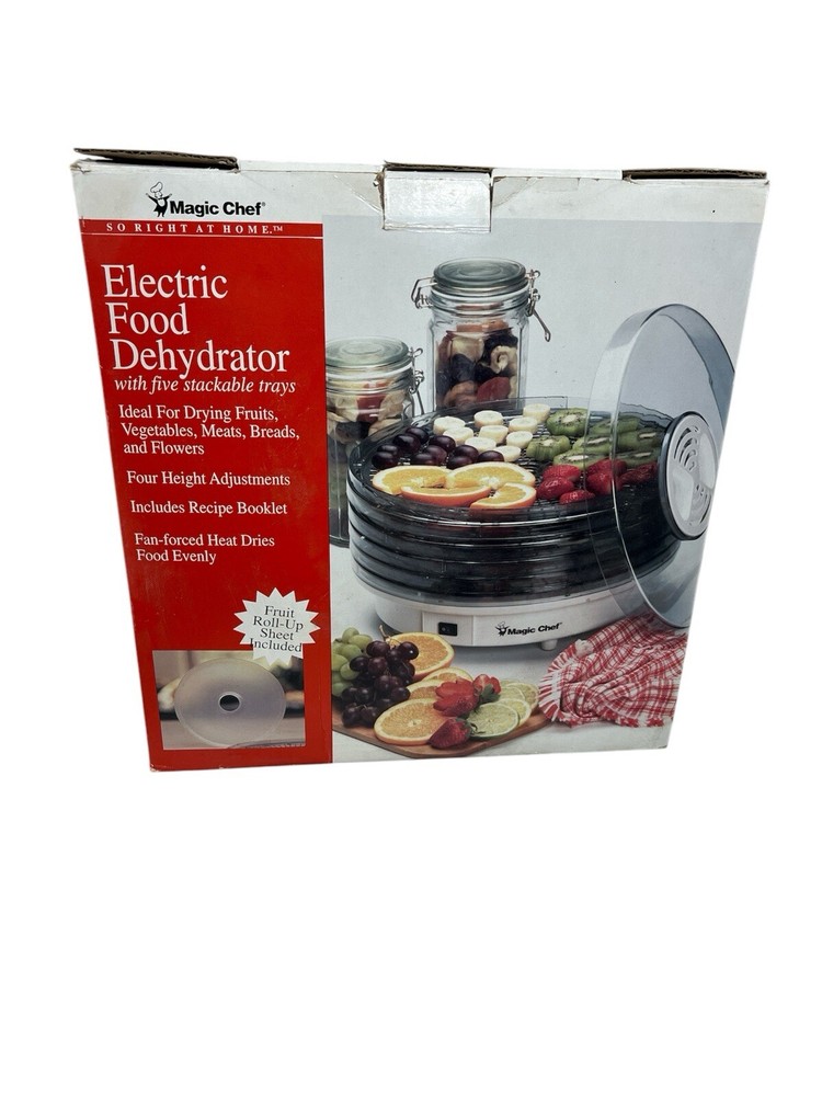 MAGIC CHEF FOOD DEHYDRATOR W/ 5 STACKABLE TRAYS!