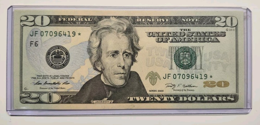 2 CONSECUTIVE 20$ STAR NOTE UNC 6419/20 STAR UNC