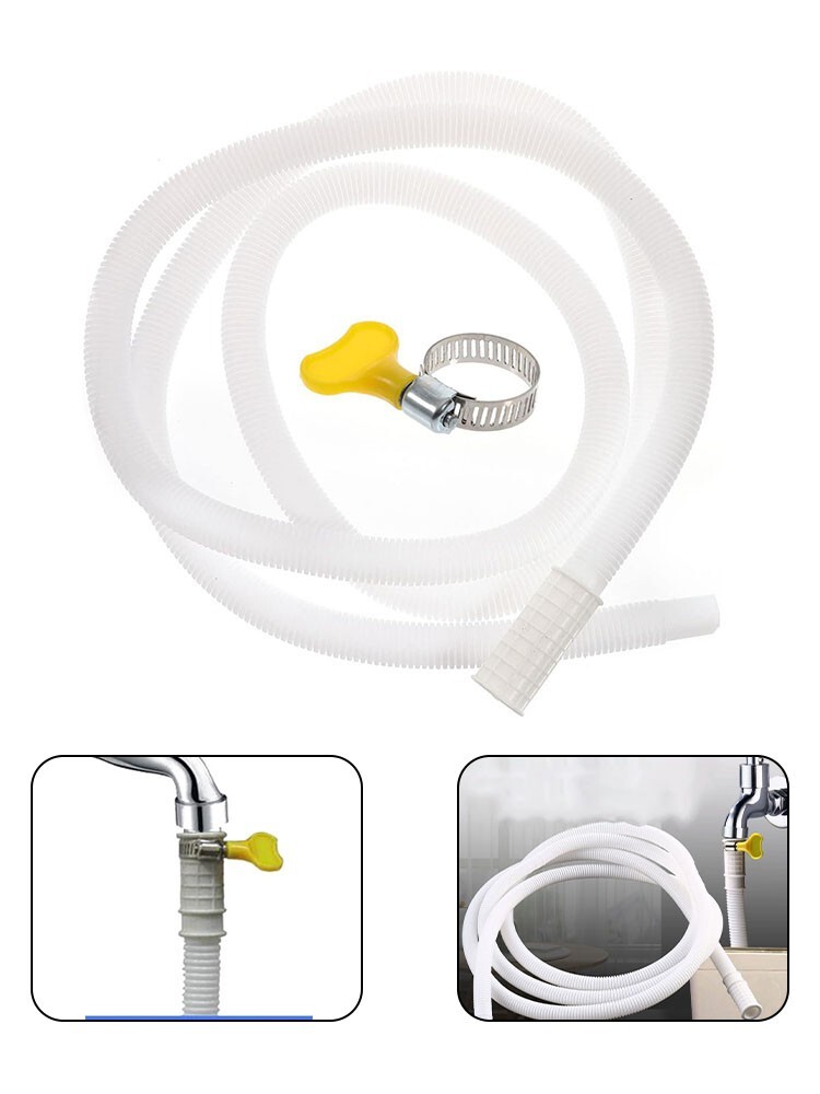 Washing Machine Water Inlet Hose Air Conditioner Drain Hose Portable Hose White