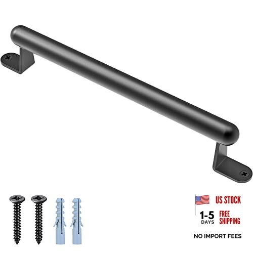 Barn Door Pull Handle, Metal Fence Gate Pull Handle, Heavy Duty Sliding 17"