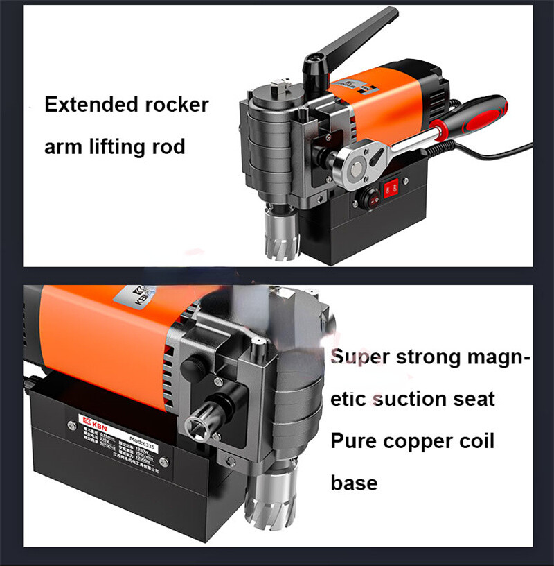 Electric Magnetic Drill Powerful Magnetic Base Drill Horizontal Bench Drilling