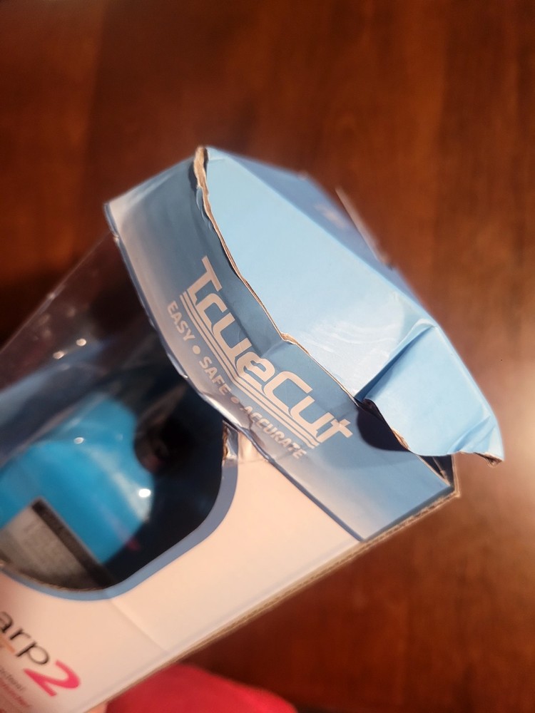 TRUE SHARP 2 High Quality Power Rotary Blade Sharpener Blue New/Open Box