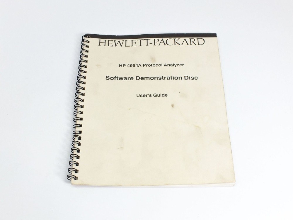 HP 4954A Protocol Analyzer Software Demonstration User's Guide 04954-94004