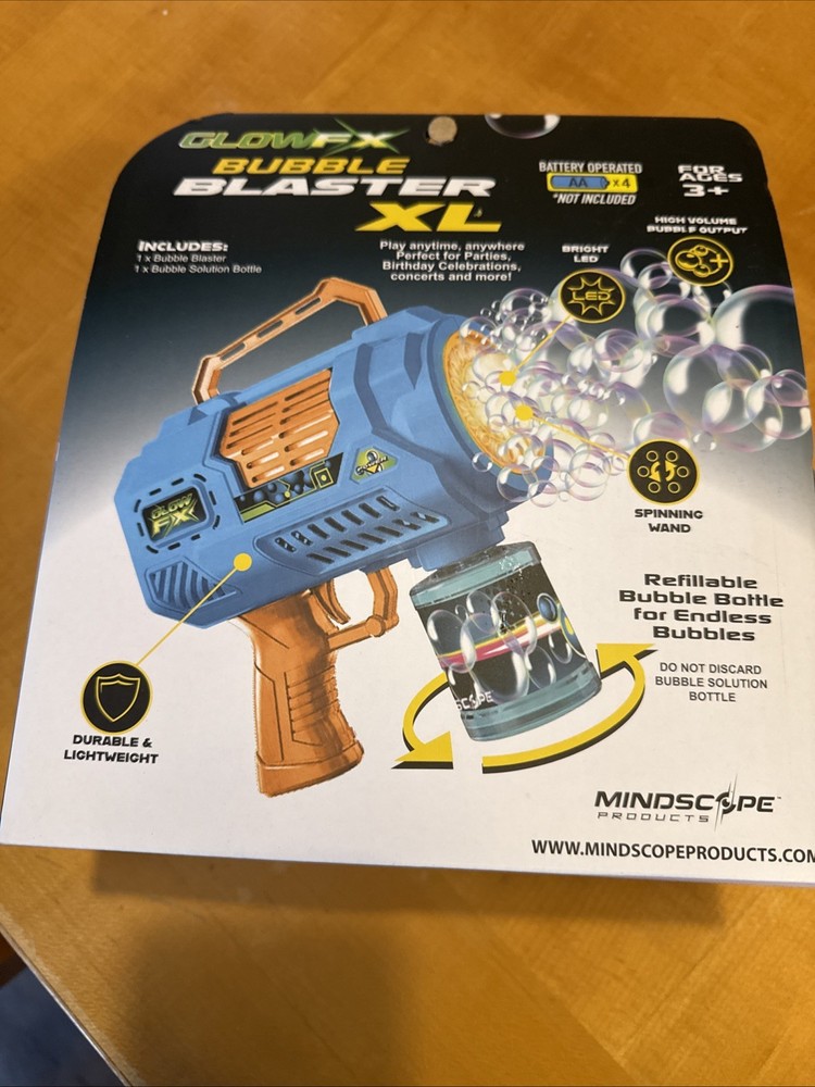 Glow FX Bubble Blaster XL w/ LED Lights Bubble Gun