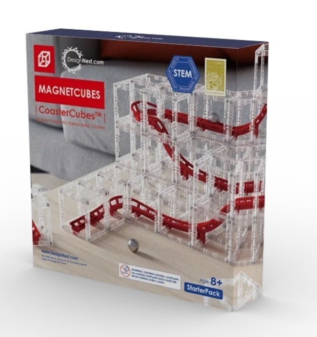 Magnetcubes Coaster Cubes Marble Roller Coaster Run 127 Pieces Starter Pack