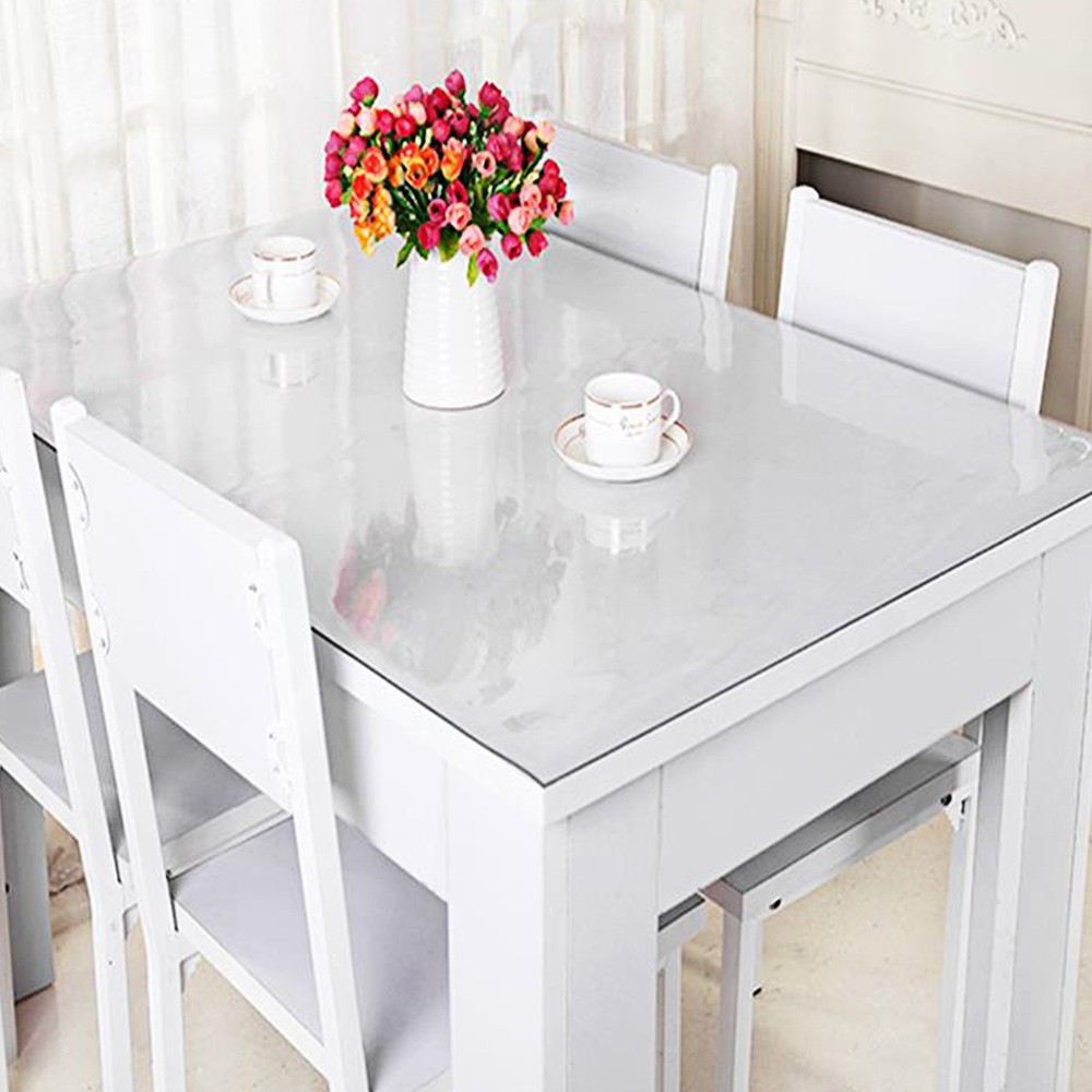 Uimoso 90X44 Inch Table Pad Thick Clear Table Cover Protector Rectangular PVC