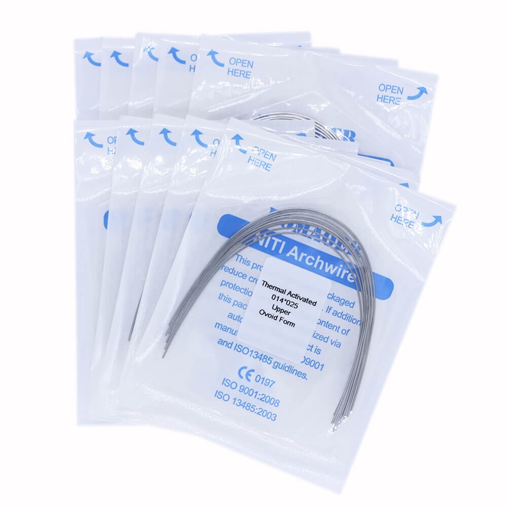 5×Dental Orthodontic Niti Thermal Activated Rectangular Arch Wires 014×025 Upper
