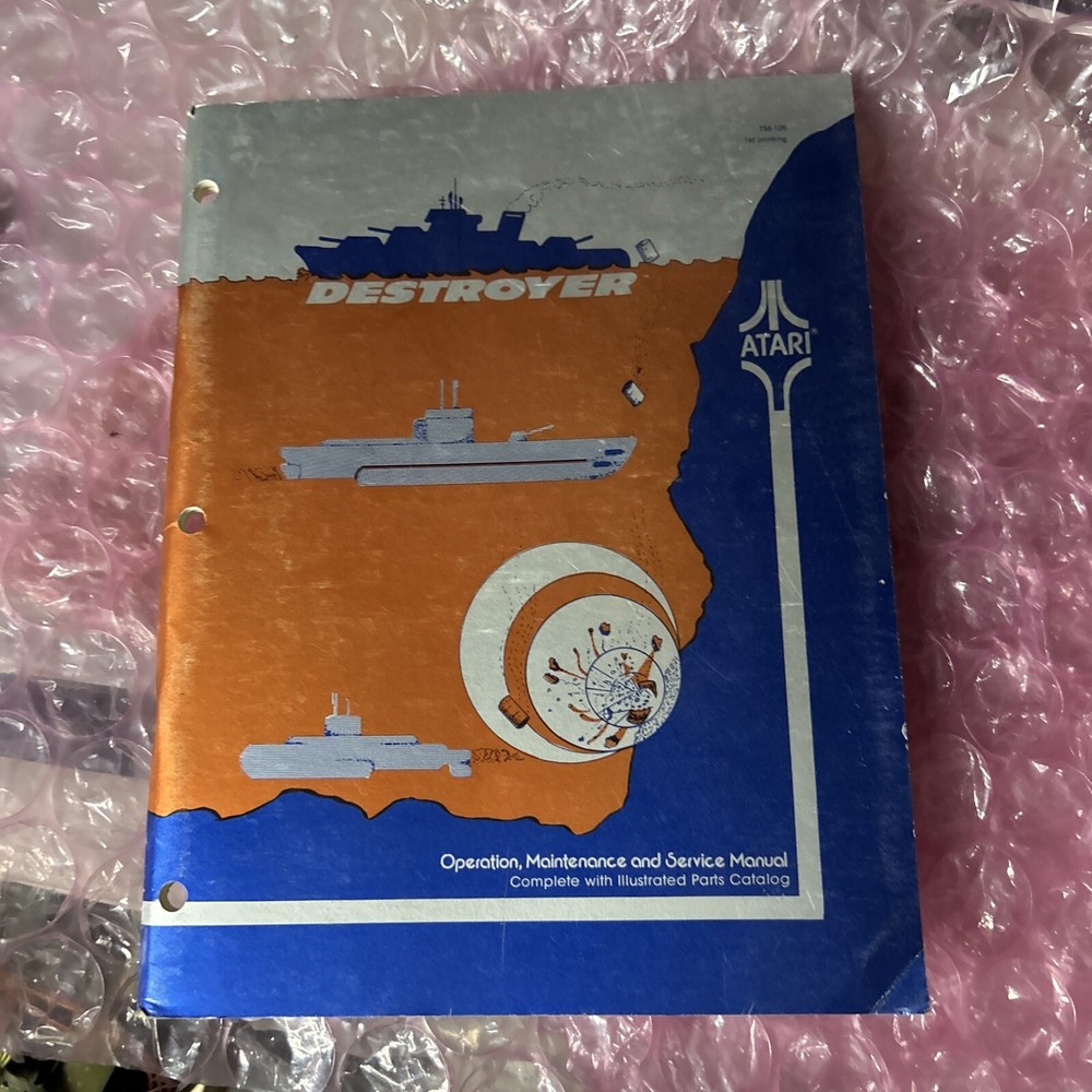 destroyer atari COVER LOOSE arcade game manual