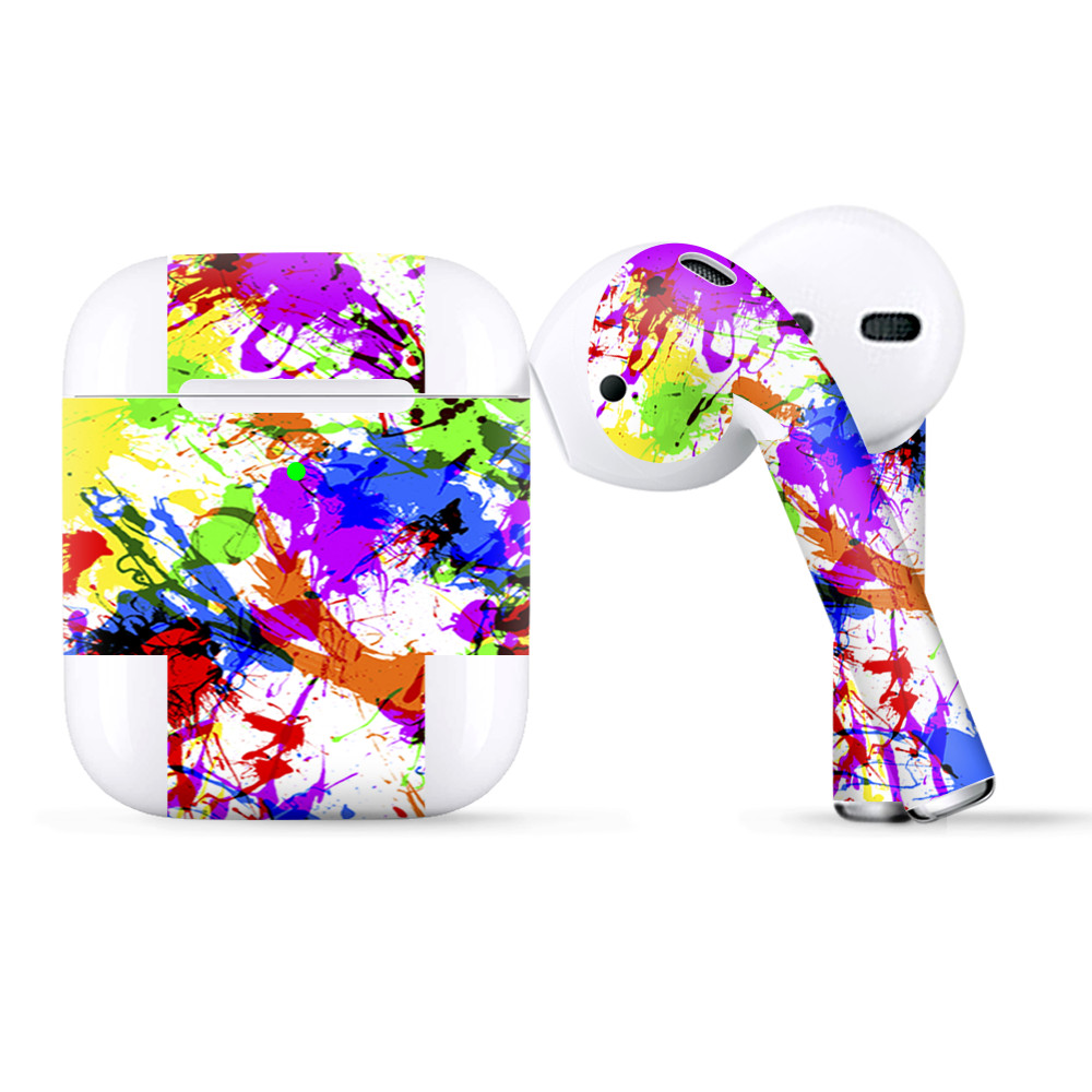 Skins Wraps compatible for Apple Airpods  Paint Splatter