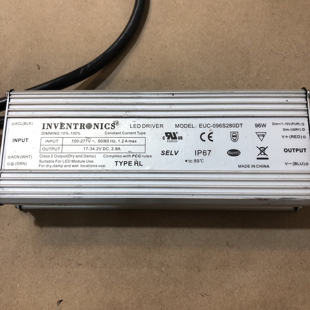 Inventronics EUC-096S280DT LED Driver 100-277V 2.8A