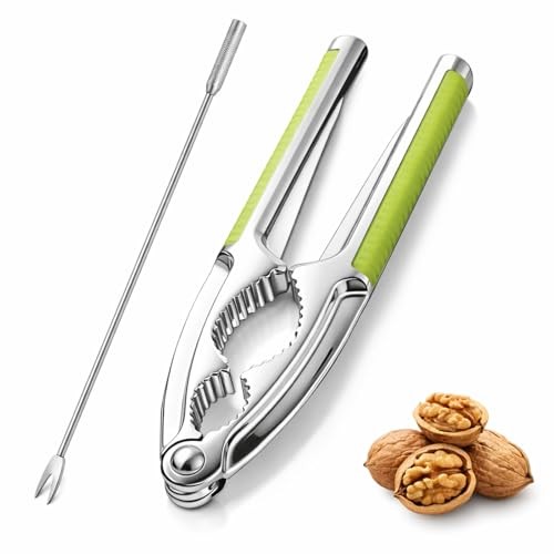 JJUNW Nut Crackers Nutcracker, Heavy Duty Walnut Cracker Tool, with
