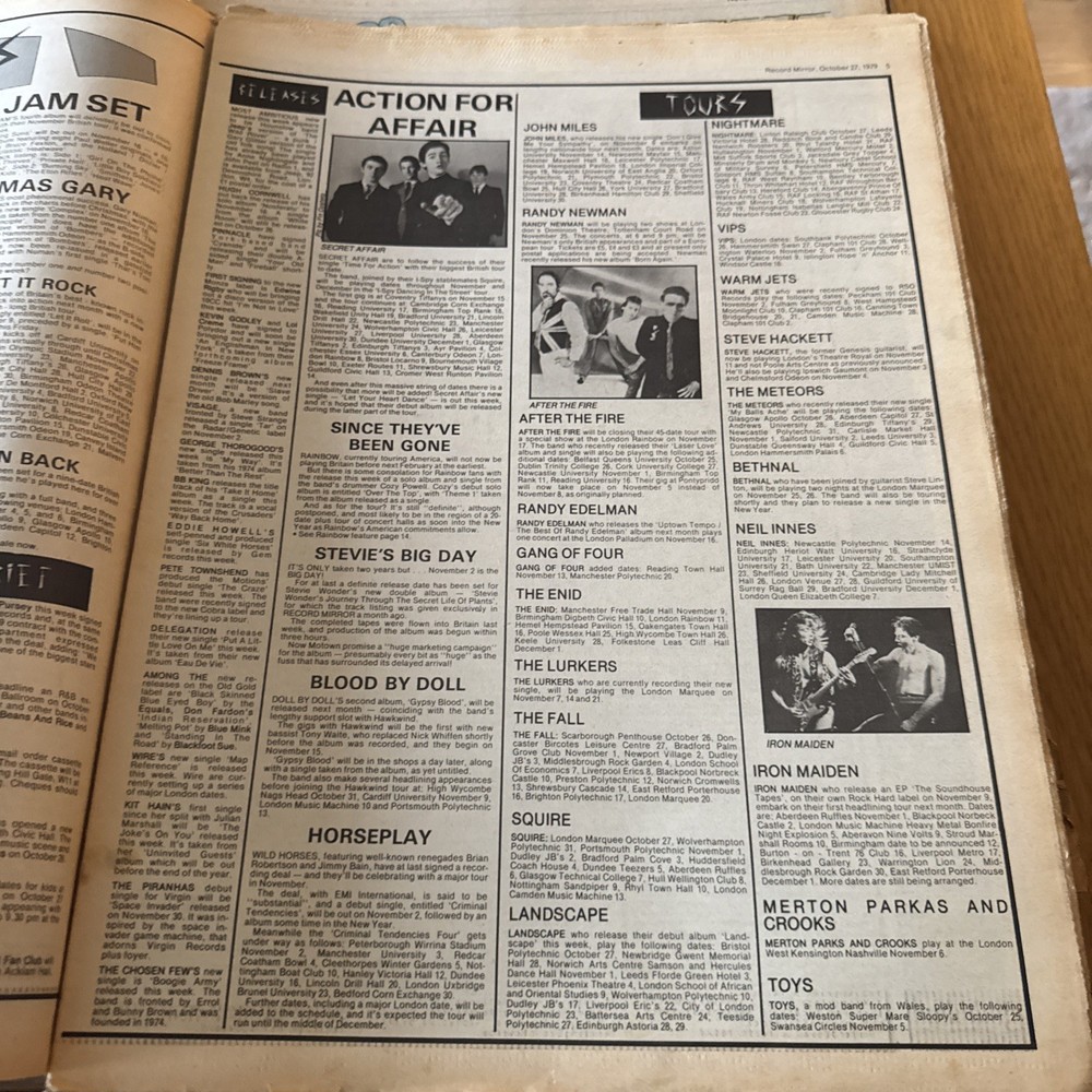Record Mirror - October 27th 1979 - Nick Lowe Front Cover