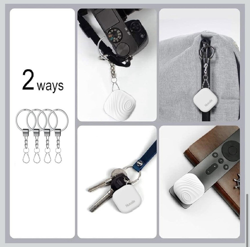 Nutale Findthing Key Finder 4-Pack Bluetooth Tracker for Keys, Wallets - White