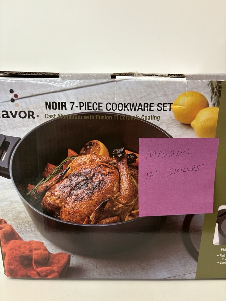 Noir 7 Piece Cookware Set -zavor