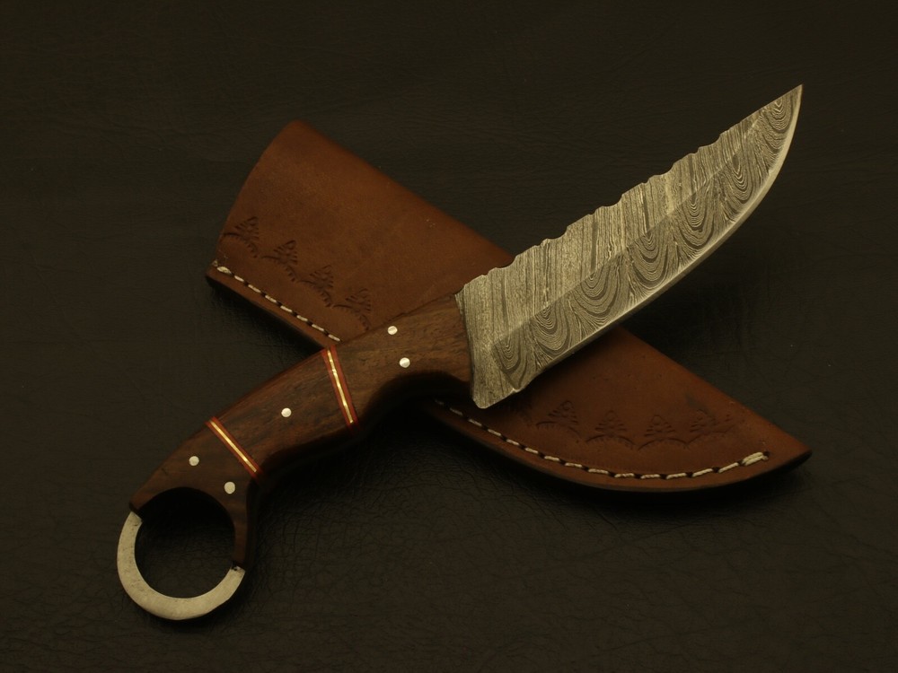 9" Straight Fixed Blade Hunting Tactical Knife Karambit