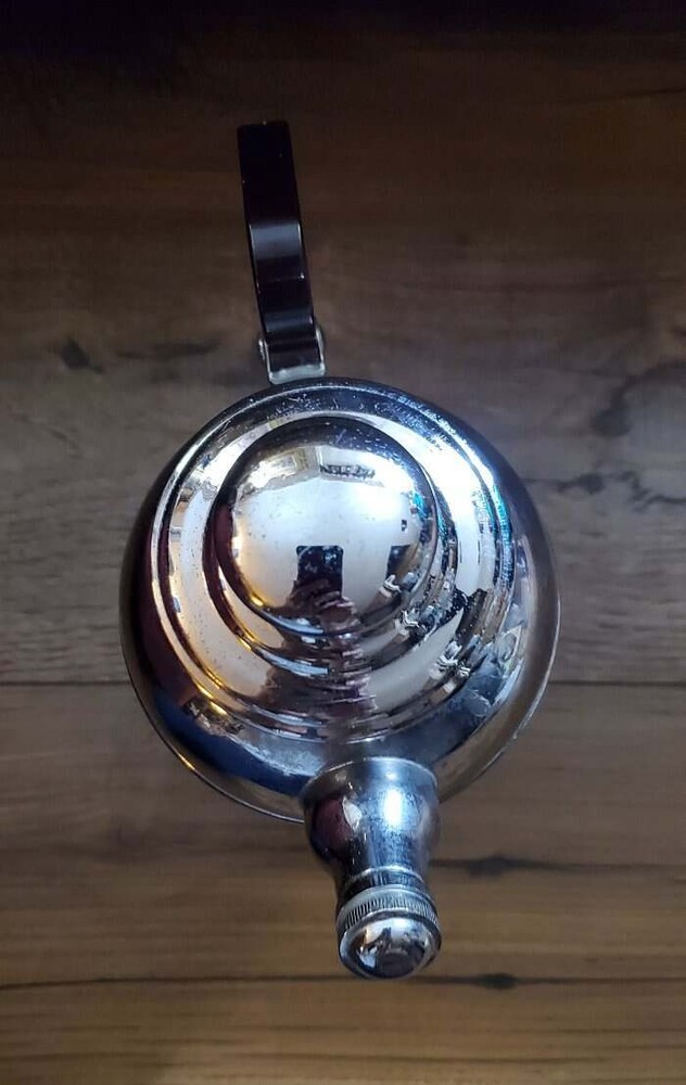 Vintage Cromwell Silver Mfg Chromium Cocktail Pitcher Shaker Bakelite Handle