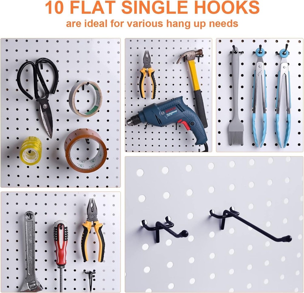 Versatile Pegboard Accessories Set: 18 Techniques for Craft & Tool Organization
