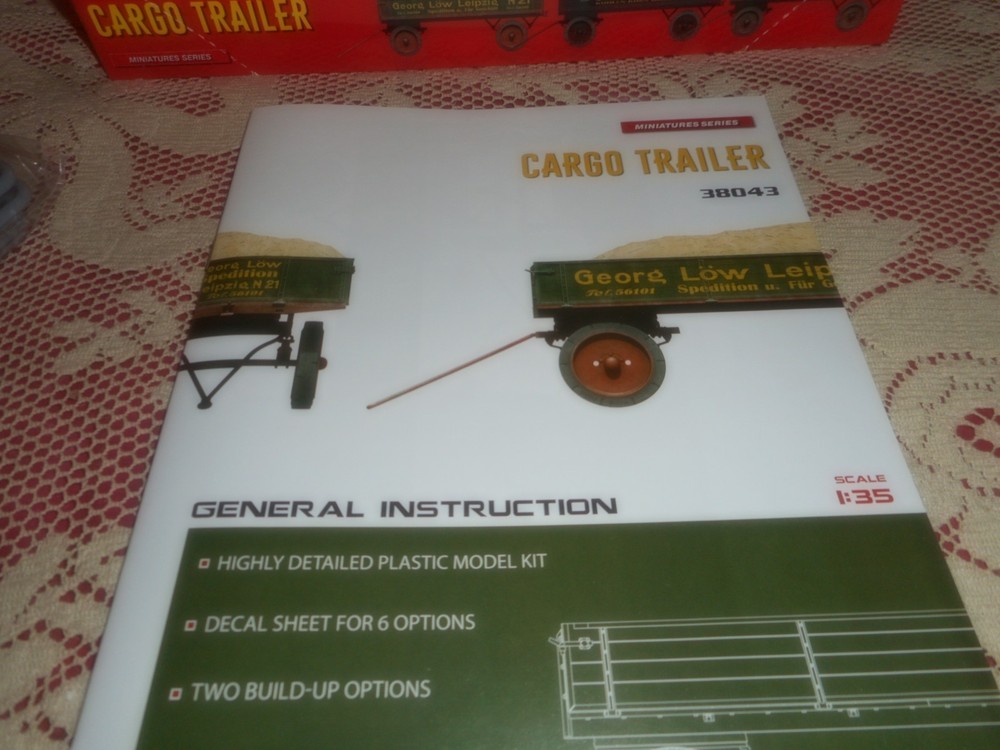 MINIART 38043, 1/35 CARGO TRAILER PLASTIC MODEL KIT