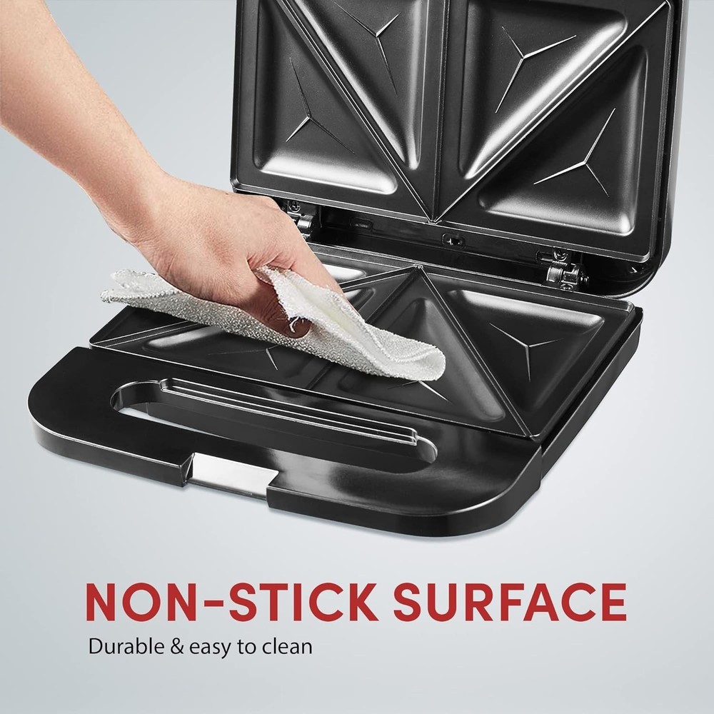 Versatile Non-Stick 2-Slice Grilled Cheese Maker - Perfect for Quick Meals