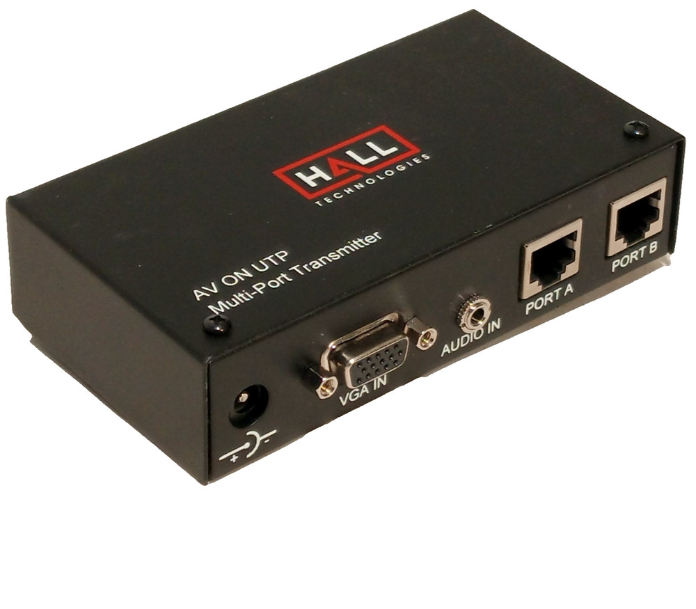 Hall Technologies AV ON UTP Multi-Port Transmitter Device, High Resolution