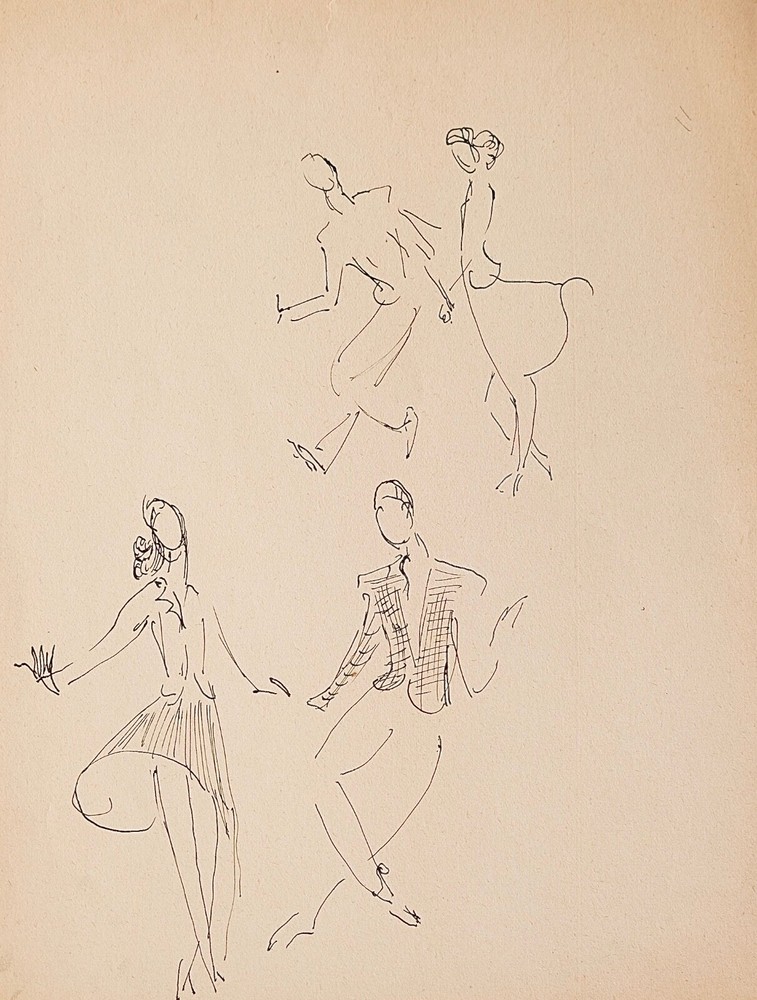 Janine JANET - Original Drawing - Ink - Dancer 1