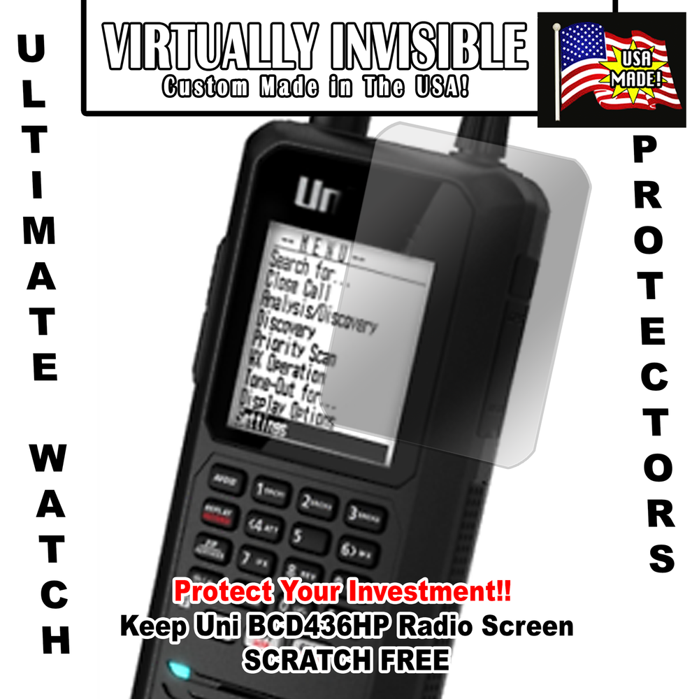 Custom HD Clear Screen Protector Uniden BCD436HP (Customer Measured) x2