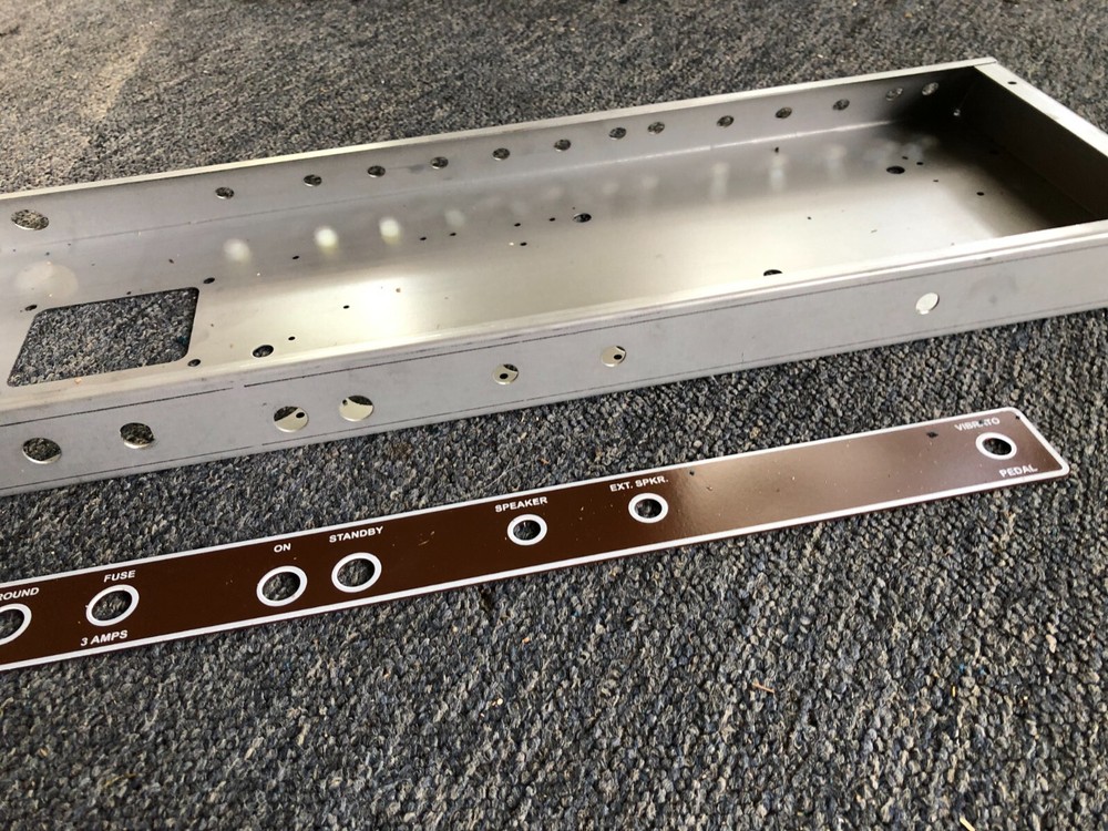 Brownface Bandmaster chassis , finished face plates and cap pan