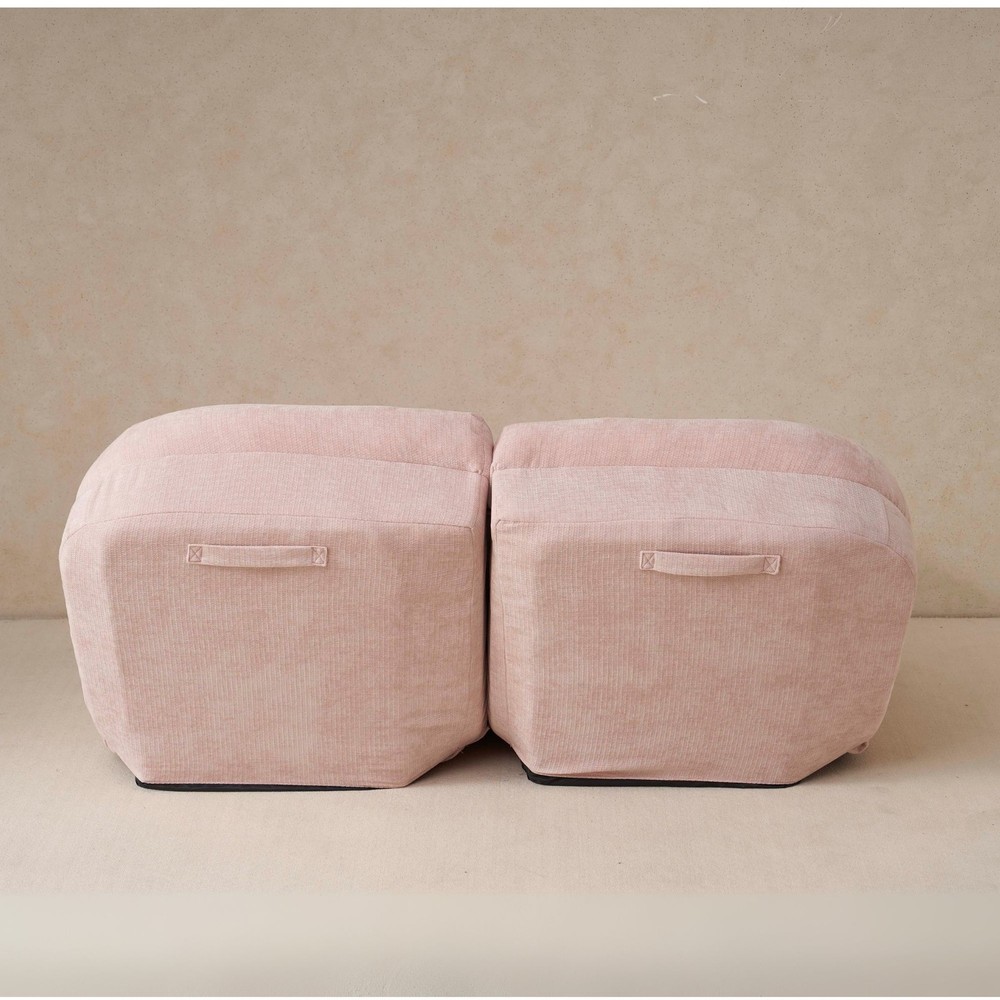Convertible Fold-Out Double Sofa Bed,Pink