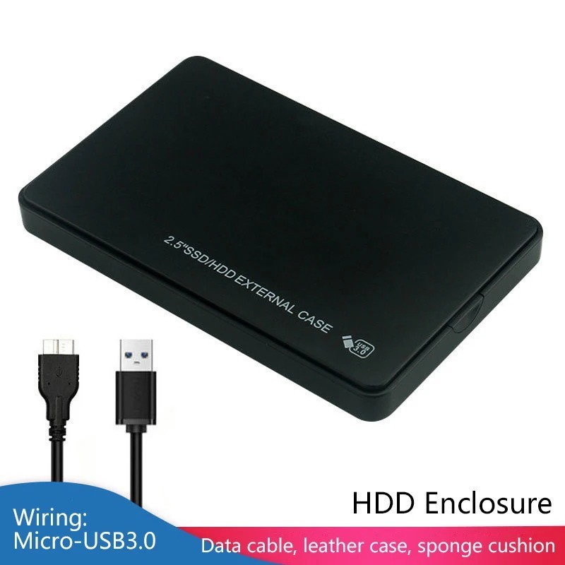 USB 3.0 2TB SATA SSD External Hard Drive Portable Desktop Mobile Hard Disk Case