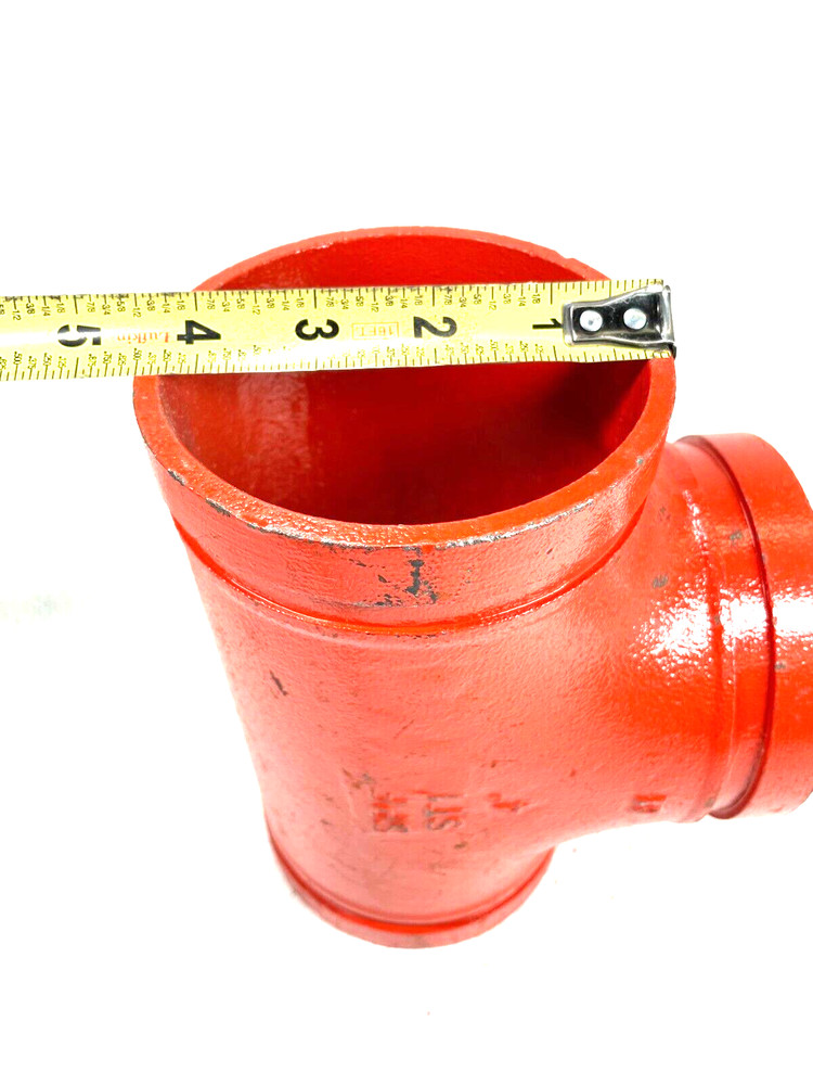 SPF Style ST-1 Straight Tee 4" Grooved End IPS Pipe Size Fitting