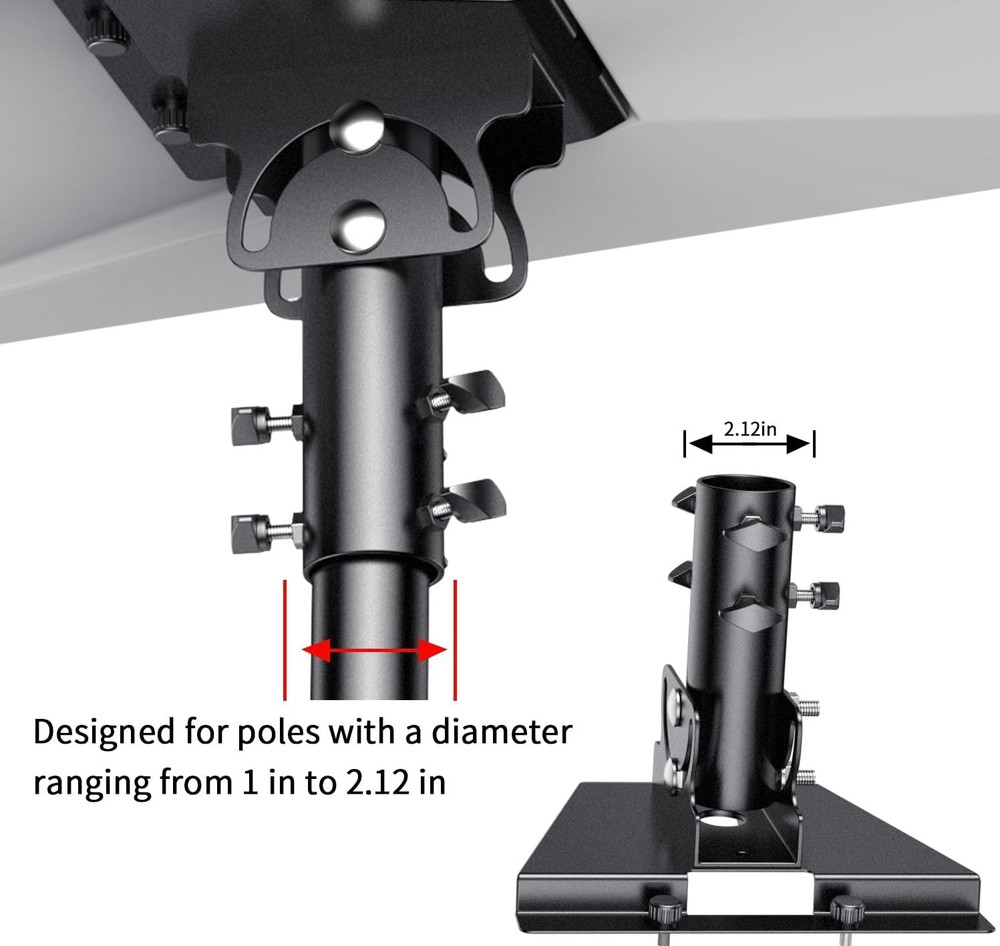 Starlink Gen 3 Pipe Adapter - Pole Mount Adjustable Adapter