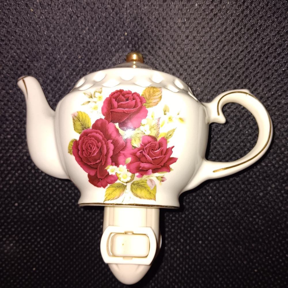 Vintage Formalities Victorian Roses Night Light by Baum Bros. Wall Plug In