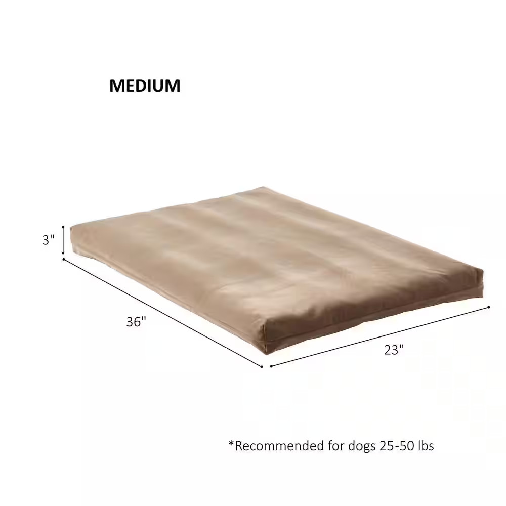 Cooper Medium Deluxe Latte Reversible Microfiber Crate Pad