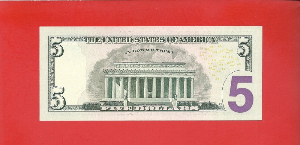 FRN 2009 $5 ✯✯ JA star ✯✯ Uncirculated