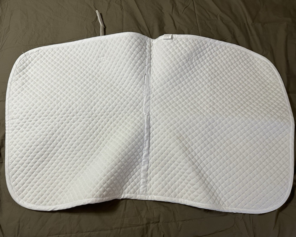 DOVER White Quilted Saddlepad Dressage