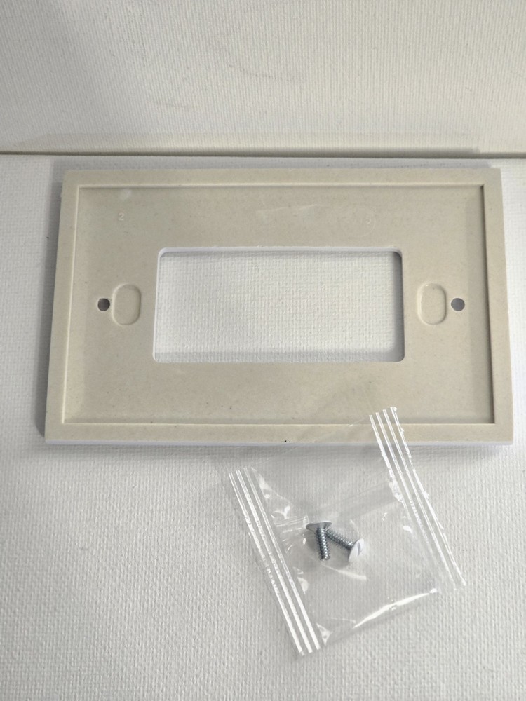 2 White Classic Beadboard Pattern Wall Plate Covers Strong Polycarbonate 1-gang