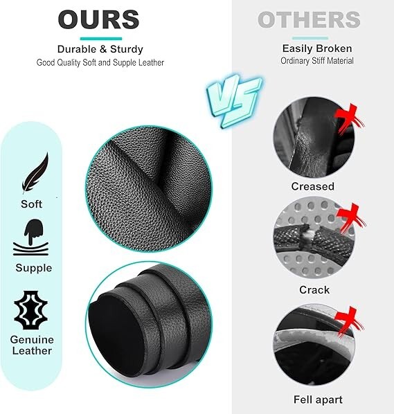 Leather Purse Strap Replacement Crossbody Adjustable Long Thin Handmade Shoulder