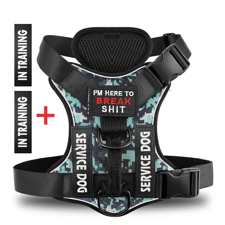 Reflective Tactical Dog Vest Working Dog Military Harness with Handle No-Pull
