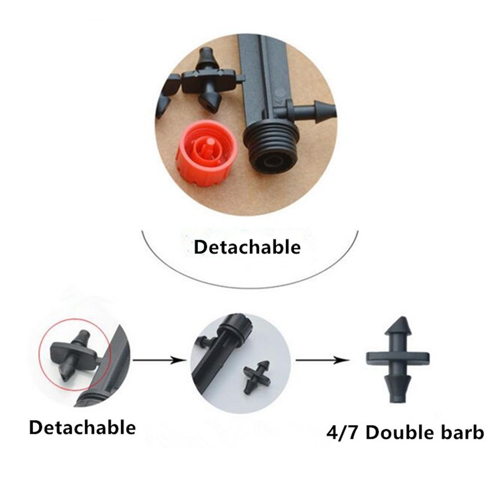 50Pack Adjustable Water Flow Irrigation Dripper Nozzle Stake Emitter Drip eew