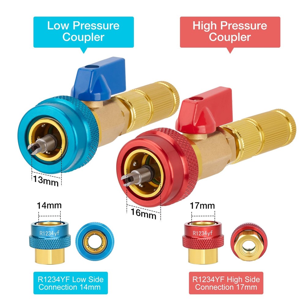 AC Valve Core Tool Set – Quick Release for R134a & R1234yf, with Standard & J...