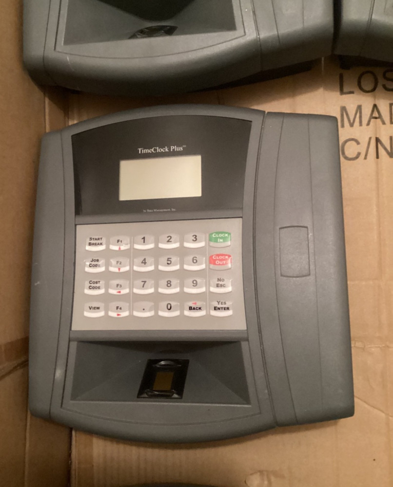 Lot of 4 TimeClock Plus Data Management Inc. Time Clocks (Untested)