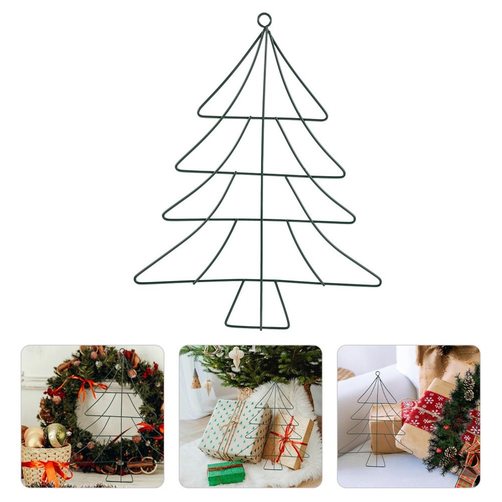 Christmas Tree Yard Decoration Wire Wreath Form Frame Floral Making