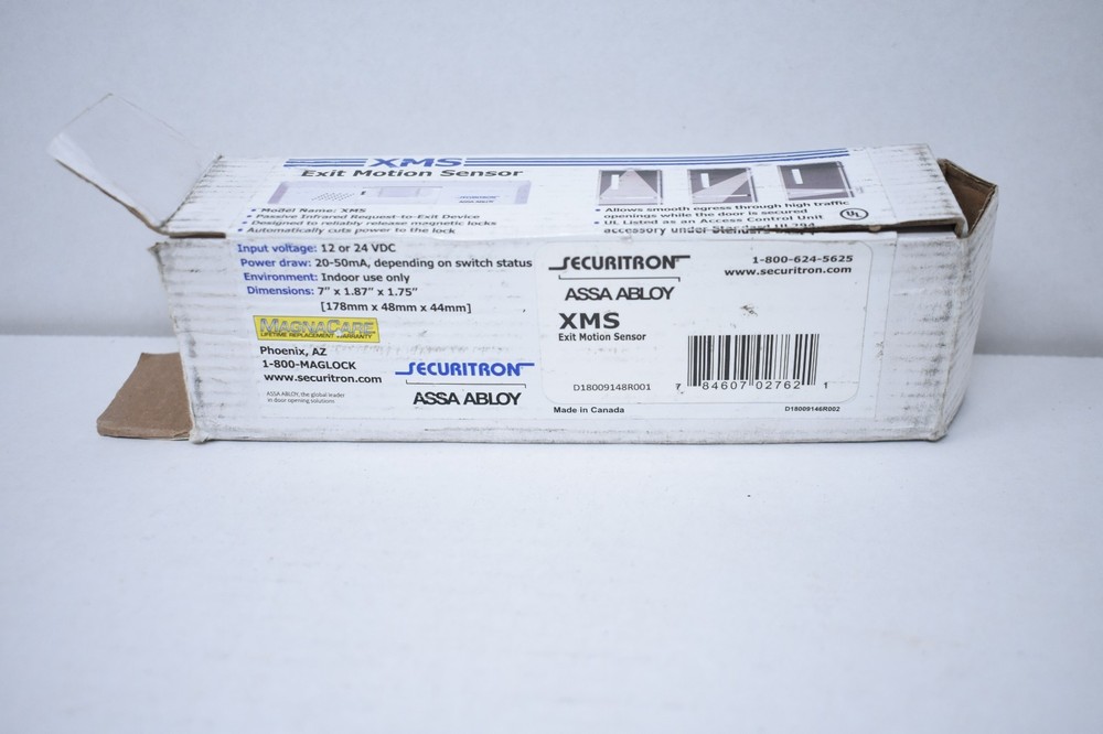 Securitron XMS Exit Motion Sensor Passive Infrared 12/24 VDC Assa Abloy