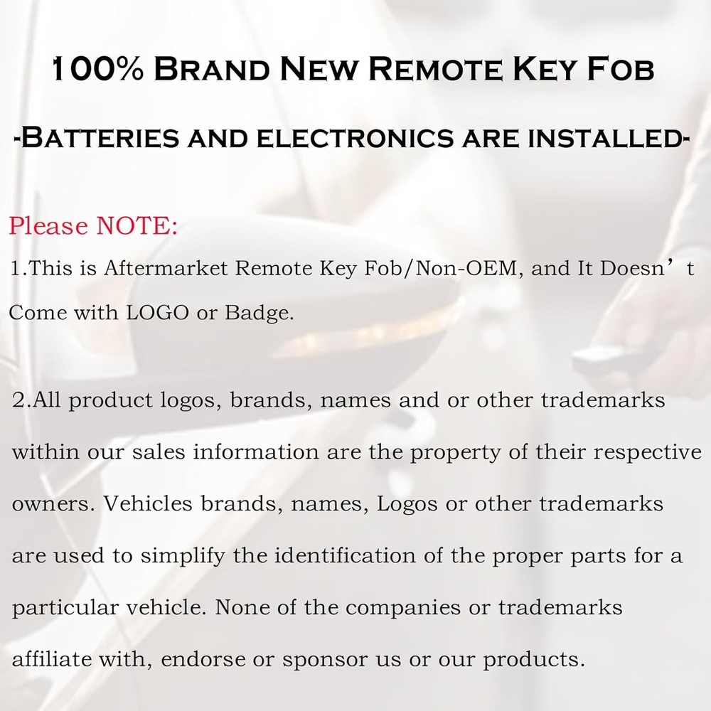 Keyless Entry Remote Control Key Fob Replacement Fits for 2007-2016 Traverse Tah