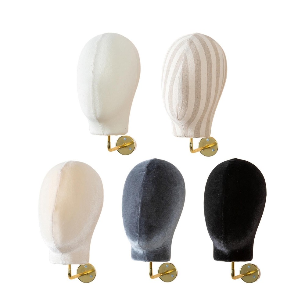 Wall Mount Mannequin Head Model Hanging Wig Stand Hat Rack for Wall Multipurpose