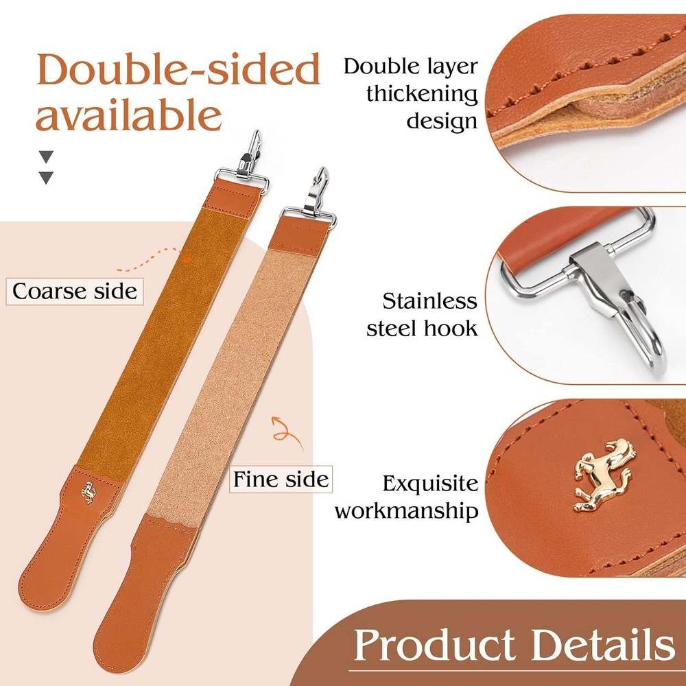 Straight Razor Strop Leather Sharpening Strap Barber Brown