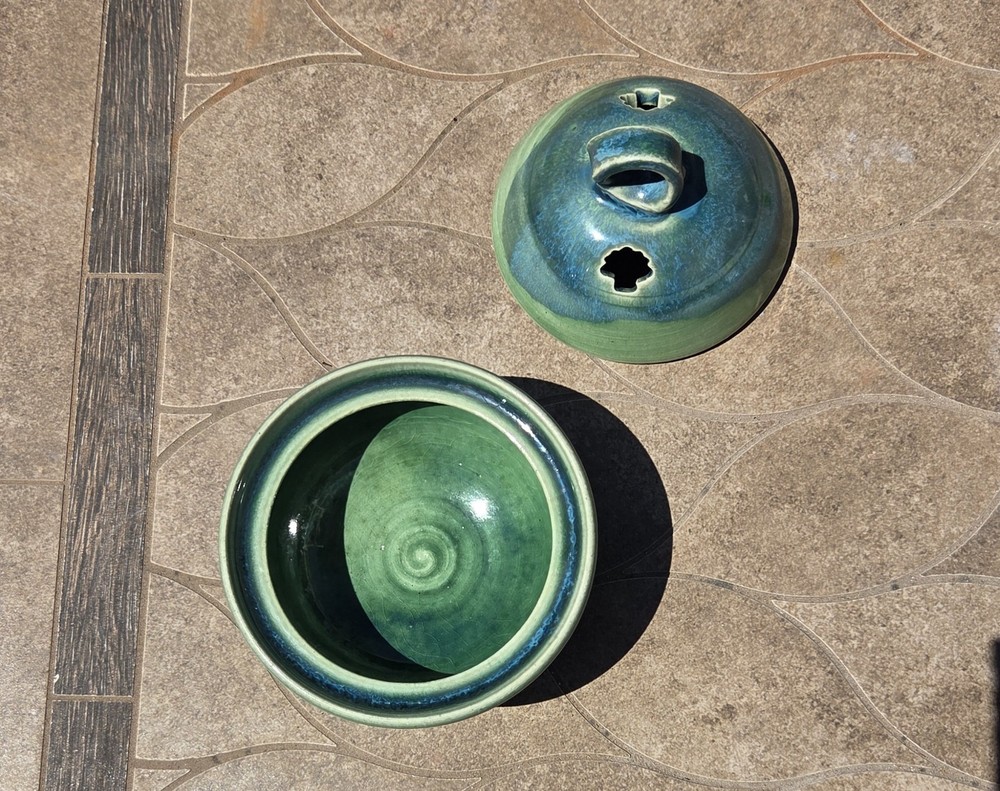 Garlic Keeper Handmade Pottery, signed