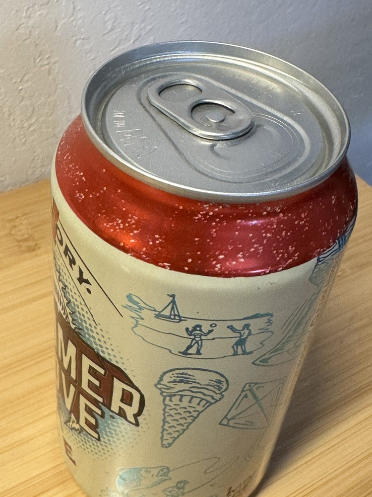 Summer Love Ale - Empty Beer Can Bottom Opened - Victory Brewing - baseball